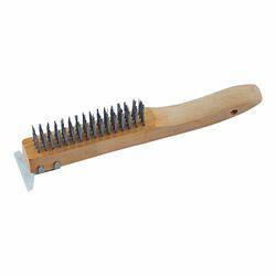 Wire Brush With Scraper, Shoe Handle