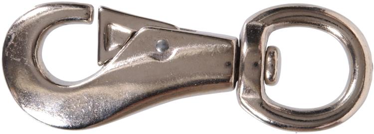 Hardware Essentials™ 7/8 x 4-Inch Nickel Plated Animal Snap Round Swivel Eye