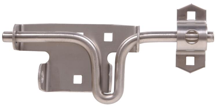 Hardware Essentials™ Slide Action Gate Latches - For Left Or Right Hand Use Stainless Steel