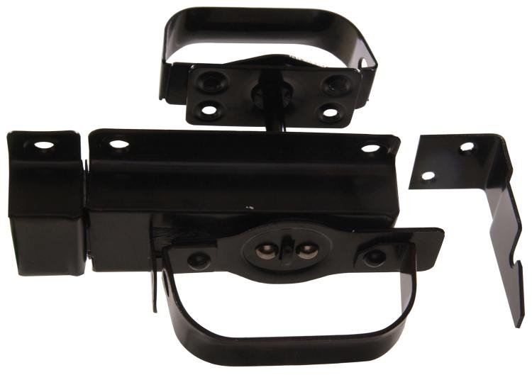 Hardware Essentials™ Swinging Door Latches - For 3/4 in To 2-1/4 in Door Black