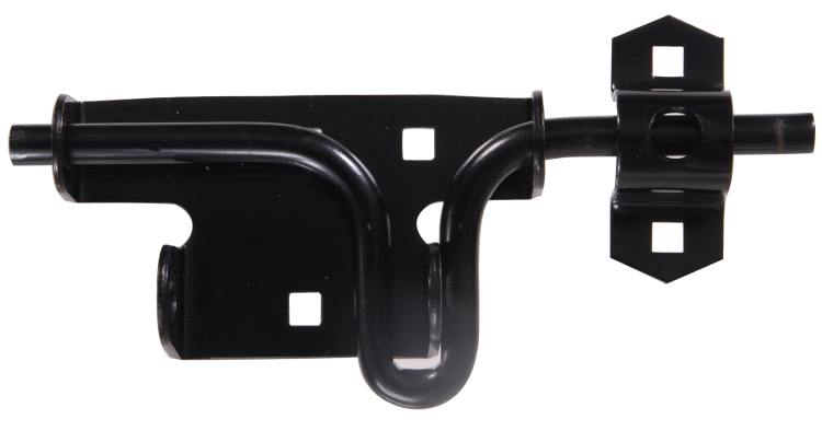 Hardware Essentials™ Slide Action Gate Latches - For Left Or Right Hand Use Black