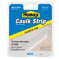 Tub and Tile Caulking Strip 1-1/4 in x5 ft White