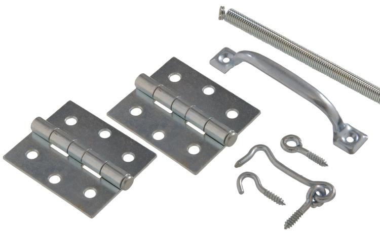 Zinc Plated 5 Piece Storm & Screen Door Set