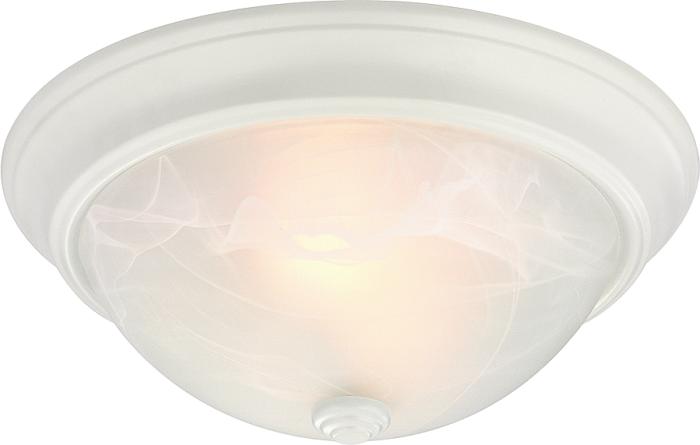 13-Inch White Ceiling Fixture, Twin Pack