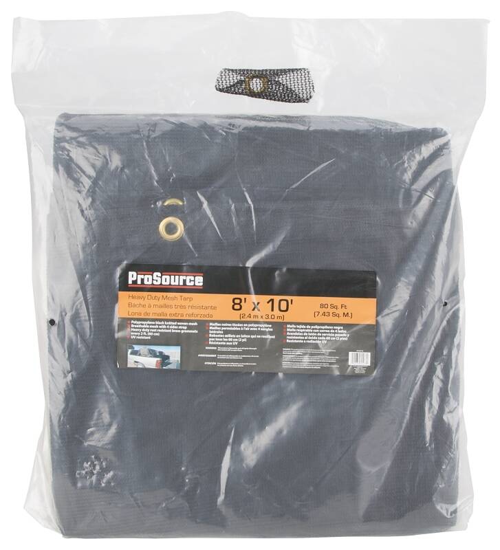 8x10-Foot Heavy Duty Mesh Tarp, Black