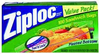 Ziploc Sandwich Bag, 100-Pack
