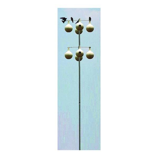 15-Foot Galvanized Steel Telescoping Gourd Pole For Purple Martin Birds