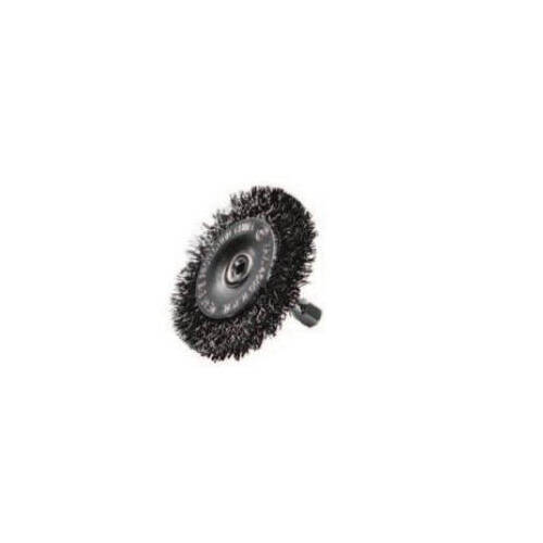 Drill Radial Wire Brush, 3-Inch Dia, 1/4-Inch Arbor/Shank, Steel Bristle