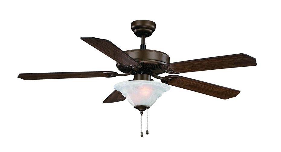 52-Inch Venetian Bronze Indoor LED 5-Blade Ceiling Fan