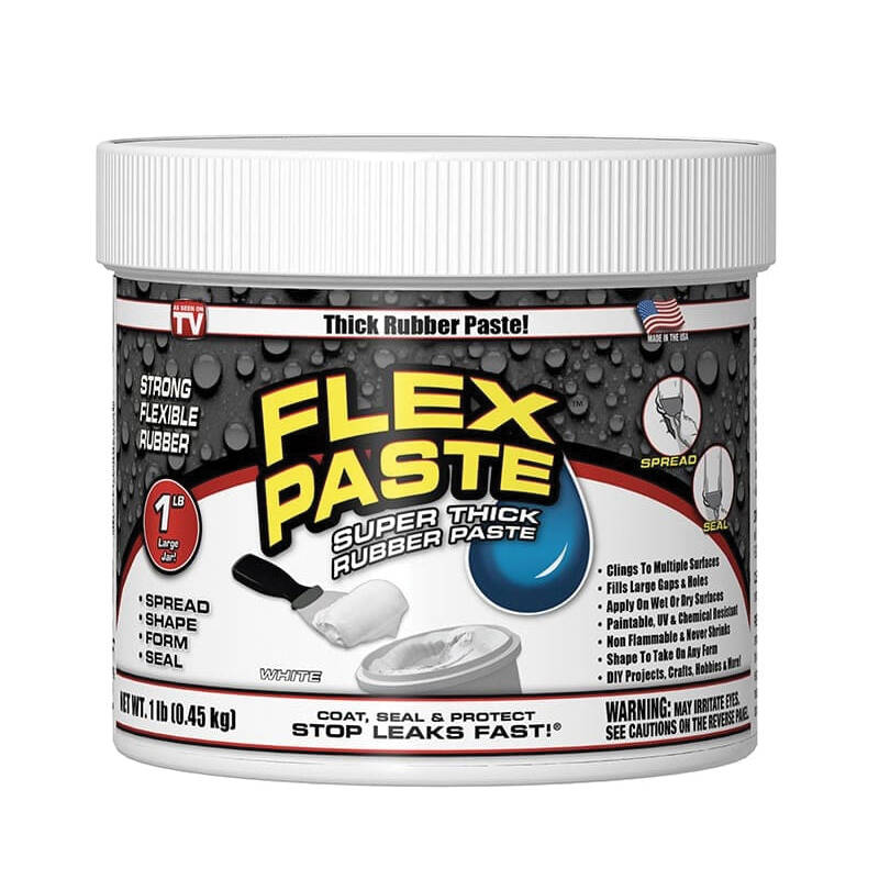1- Pound White Flex Paste Rubberized Adhesive