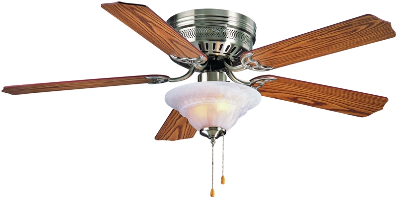 52-Inch Brushed Nickel Indoor LED 5-Blade Ceiling Fan