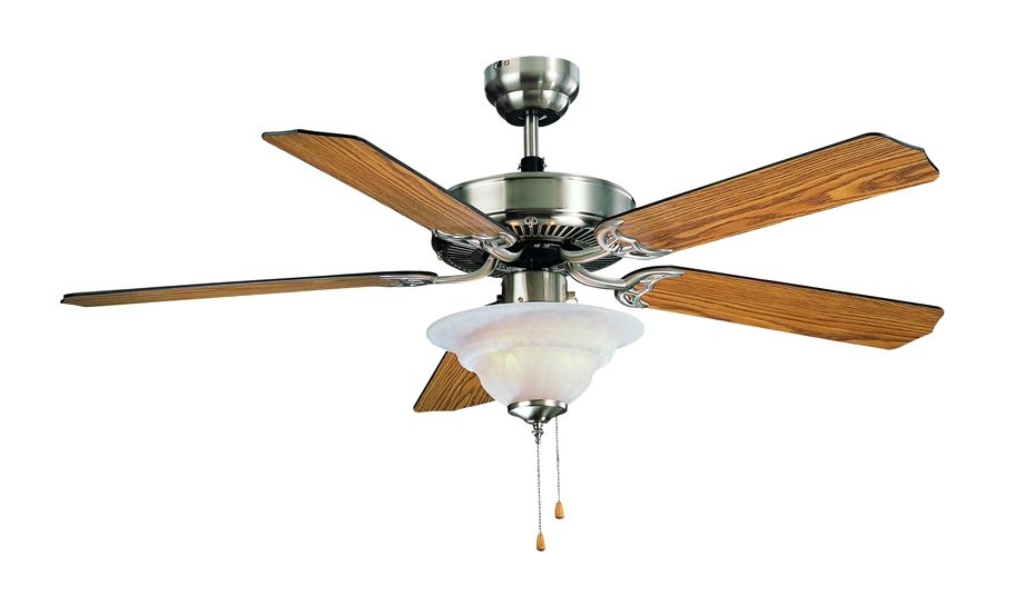 52-Inch Brushed Nickel Indoor LED 5-Blade Ceiling Fan