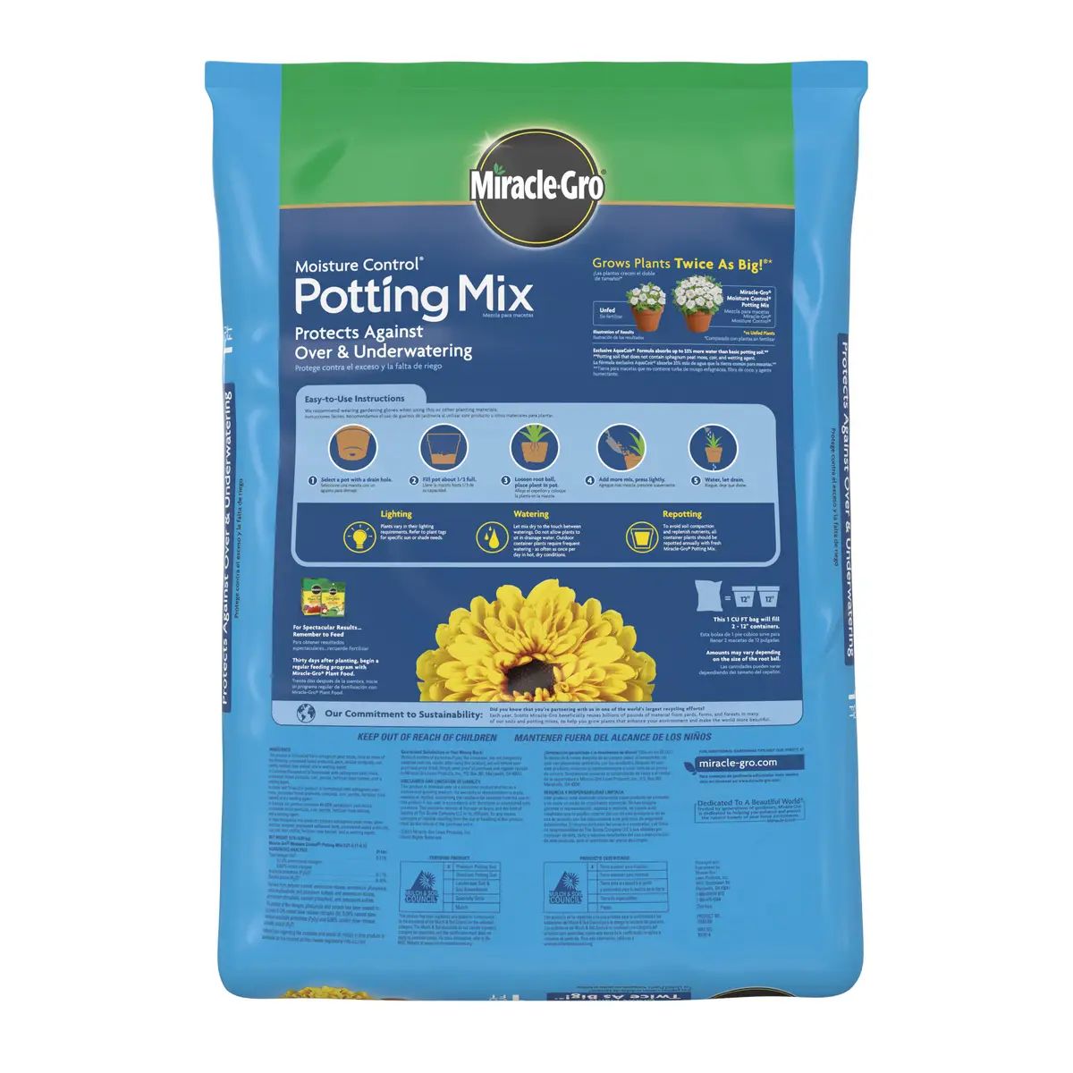 1-Cu. Ft. Moisture Control® Potting Mix, 0.21-0.11-0.16 5 1-Cu. Ft. Moisture Control® Potting Mix, 0.21-0.11-0.16