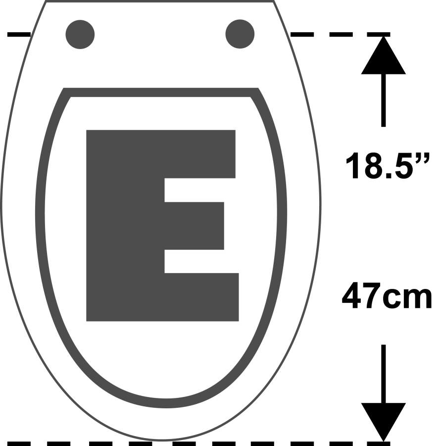 White Elongated Solid Plastic Slow Close Toilet Seat