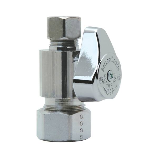 1/2 x 3/8-Inch Connection Brass Stop Valve
