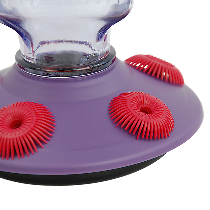 16-Ounce Lavender Field Top-Fill Glass Hummingbird Feeder