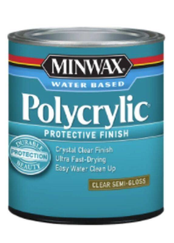 Water Based Polycrylic Protective Finish Clear Ultra Flat 1/2-Pint