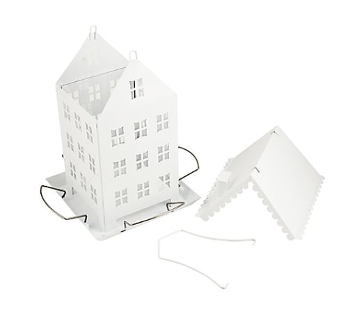 White Farmhouse Bird Feeder 4 White Farmhouse Bird Feeder