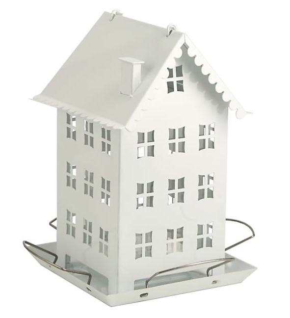 White Farmhouse Bird Feeder 5 White Farmhouse Bird Feeder