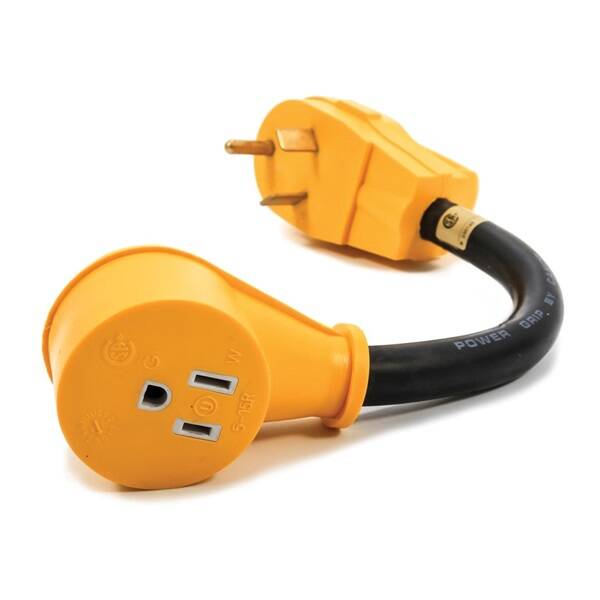30-Amp Male To 15-Amp Female Dogbone Power Grip Adapter