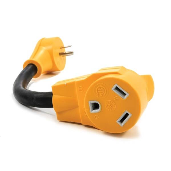 15-Amp Male To 30-Amp Female Dogbone Power Grip Adapter