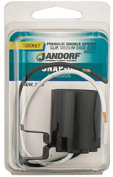 Snap-In Medium Base Double Spring Clip Lamp Socket