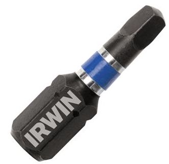 #2 Square S2 Steel Recess Impact Screwdriver Insert Bit, 2-Pack