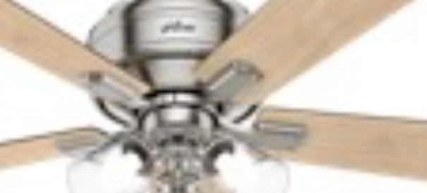 Crestfield Low Profile 42-Inch Brushed Nickel Indoor LED 5-Blade Ceiling Fan
