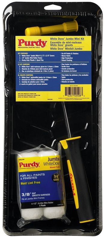 White Dove Jumbo Mini Paint Roller Kit, 4-Piece