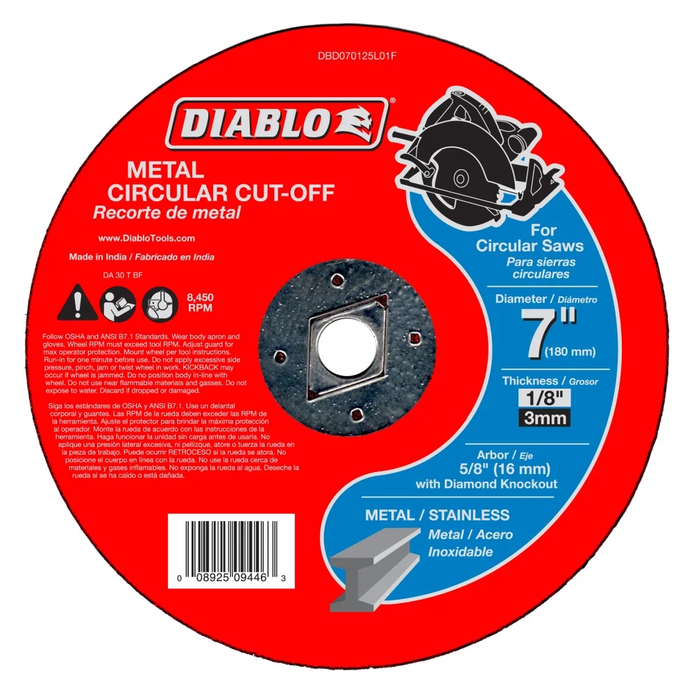 7-Inch Metal Circular Cut Off Disc