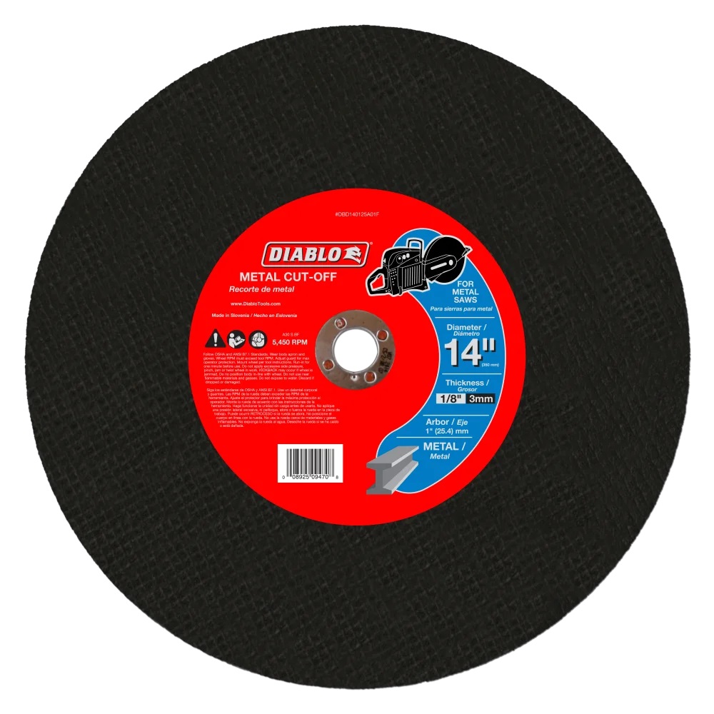 14-Inch Metal High Speed Cut Off Disc 1-Inch