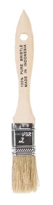 1-Inch Soft Natural China Bristle, Plain Grip Handle, Paint Brush