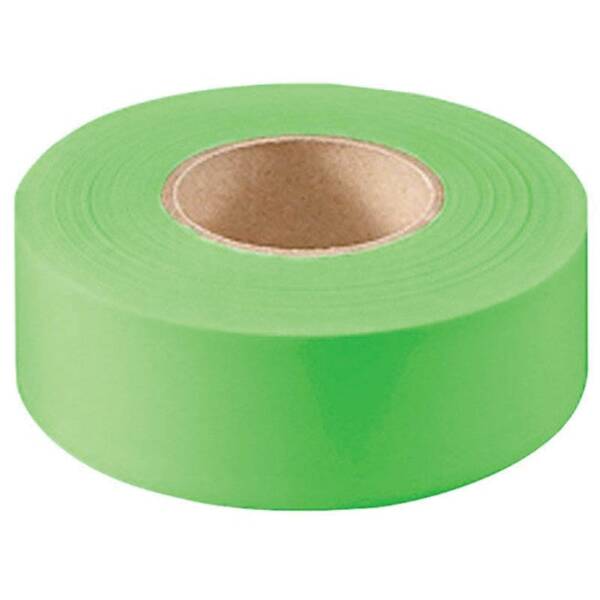 150-Foot L X1-3/16-Inch Fluorescent Green PVC Flagging Tape