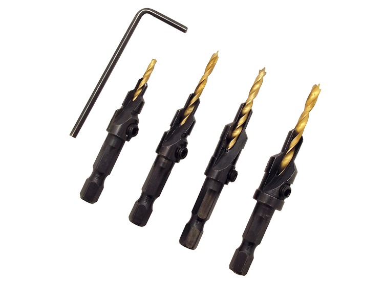 4 Piece Countersink Bit Set Counter #6-8-10-12