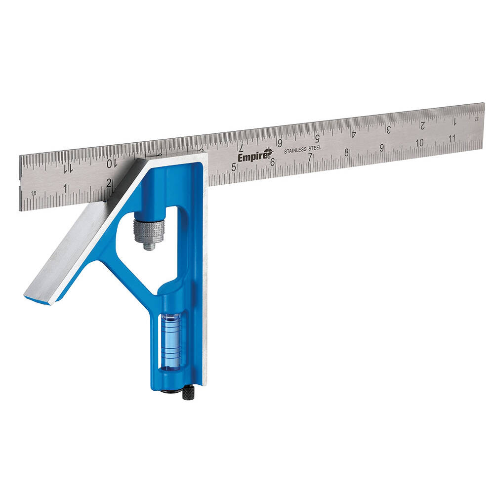 0.0625-Inch Graduation Stainless Steel Blade True Blue Combination Square