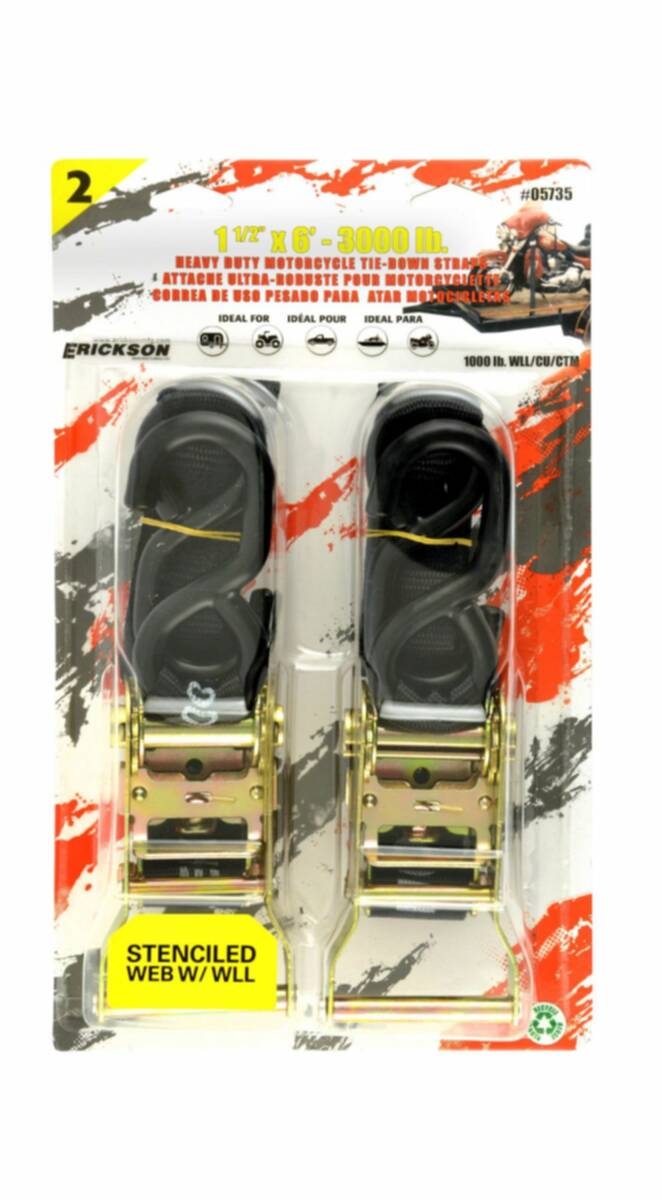 1.5-Inch X 8-Foot 3000-Pound Ratcheting Tie-Down
