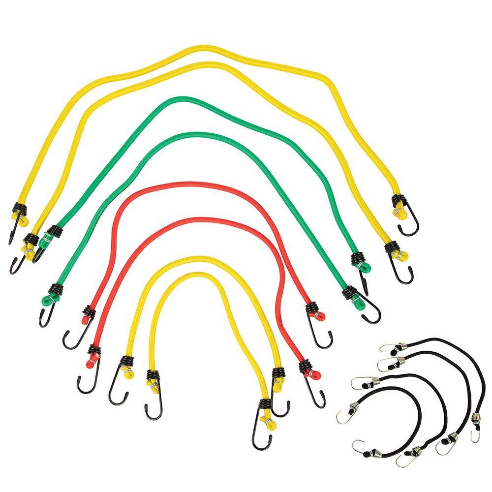 Assorted Jar of Bungee Cords 12-Pack
