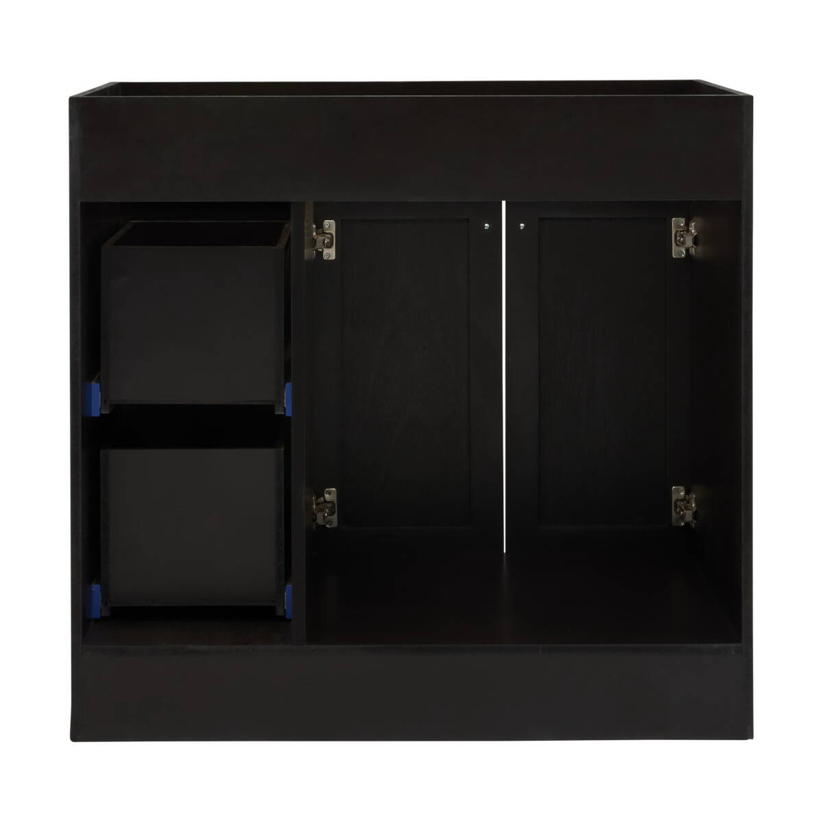 21-Inch X 36-Inch X 34-Inch Black Coffee 2-Drawer Monterrey Vanity