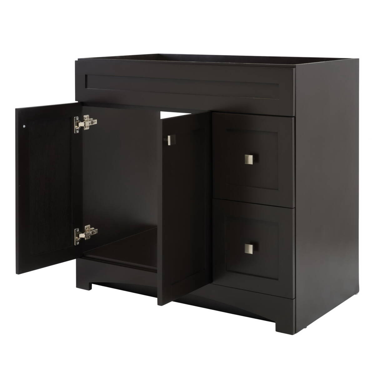 21-Inch X 36-Inch X 34-Inch Black Coffee 2-Drawer Monterrey Vanity 2 21-Inch X 36-Inch X 34-Inch Black Coffee 2-Drawer Monterrey Vanity