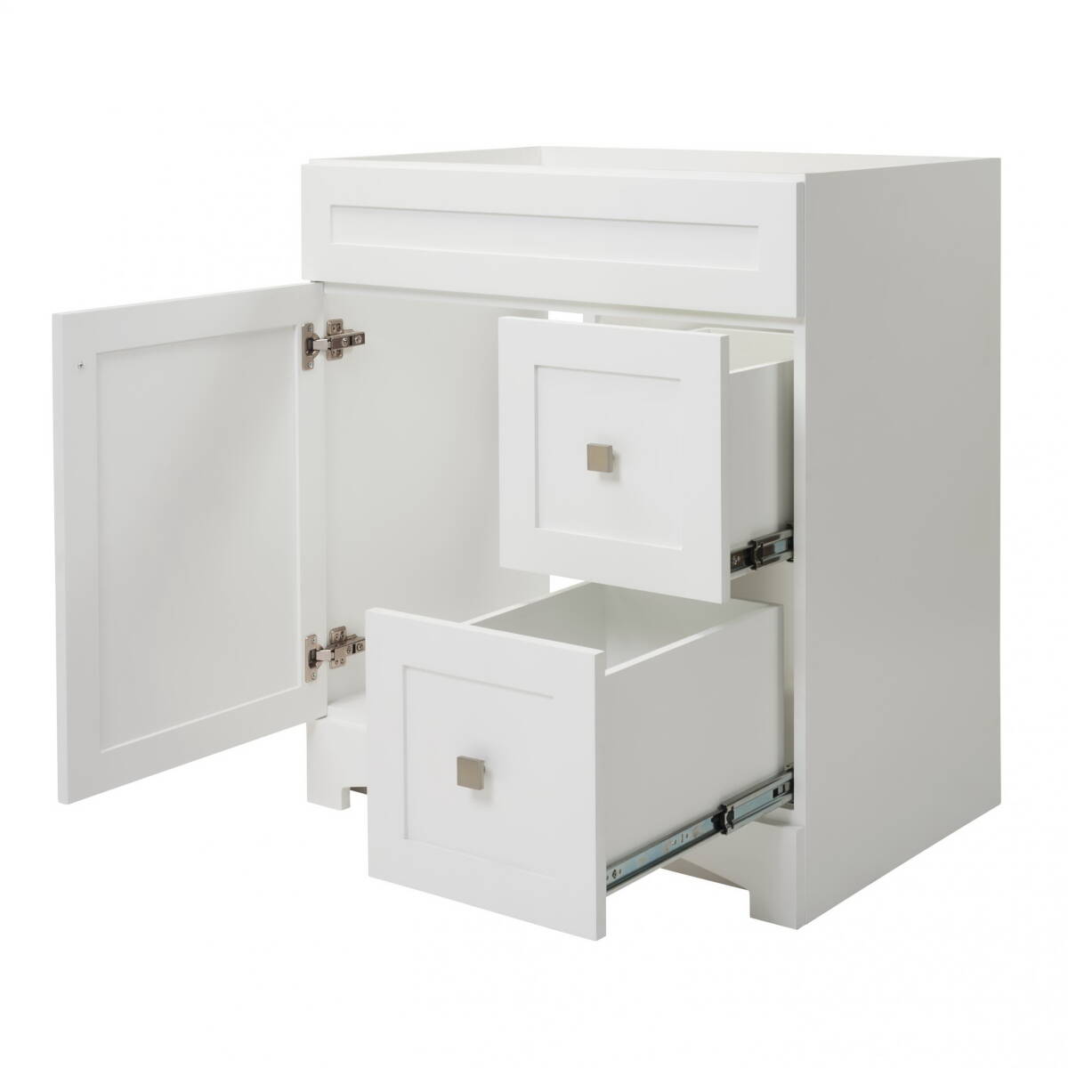 21-Inch X 30-Inch X 34-Inch Flat White 2-Drawer Monterrey Vanity