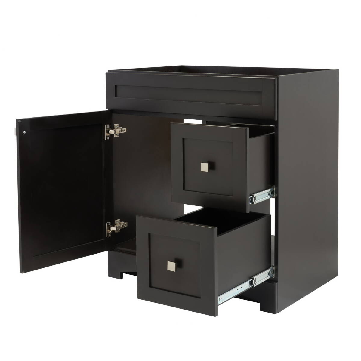21-Inch X 30-Inch X 34-Inch Black Coffee 2-Drawer Monterrey Vanity