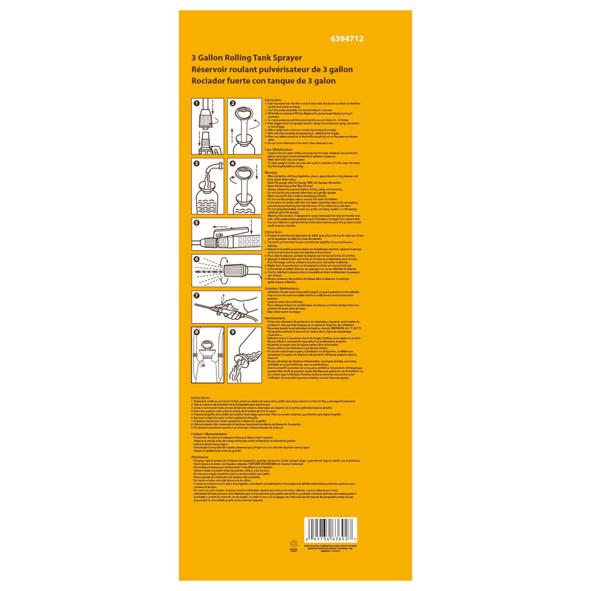 3-Gallon Polyethylene Tank Compression Sprayer
