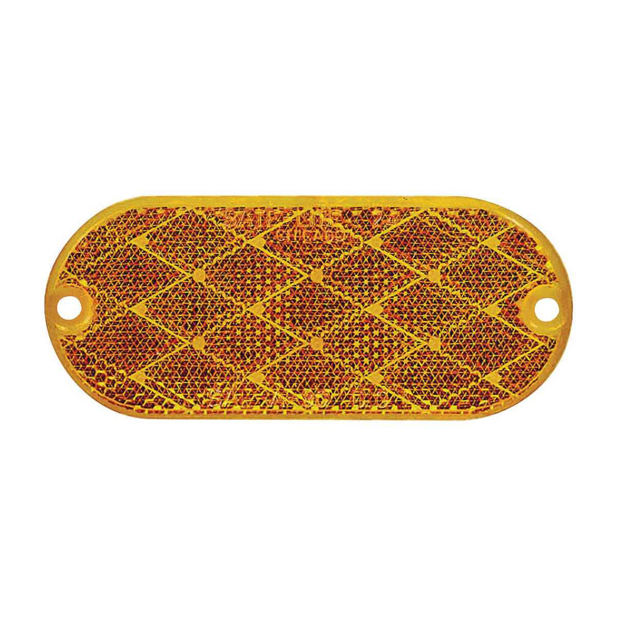 1.9-Inch X 4.33-Inch Amber Oblong Reflector