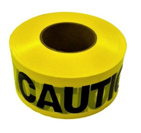 3-Inch X 1000-Foot Yellow Polyethylene Caution Barricade Safety Tape