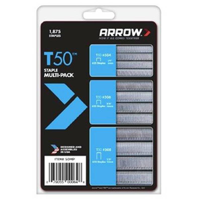 T50 Series Heavy-Duty Staple, 1/2 To 3/8-Inch Leg