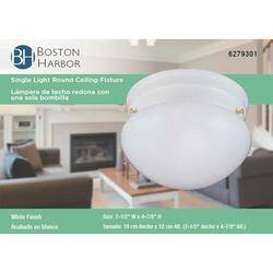 Ceiling Light Fixture, 60 W, CFL Lamp, Round Bulb 2 Ceiling Light Fixture, 60 W, CFL Lamp, Round Bulb